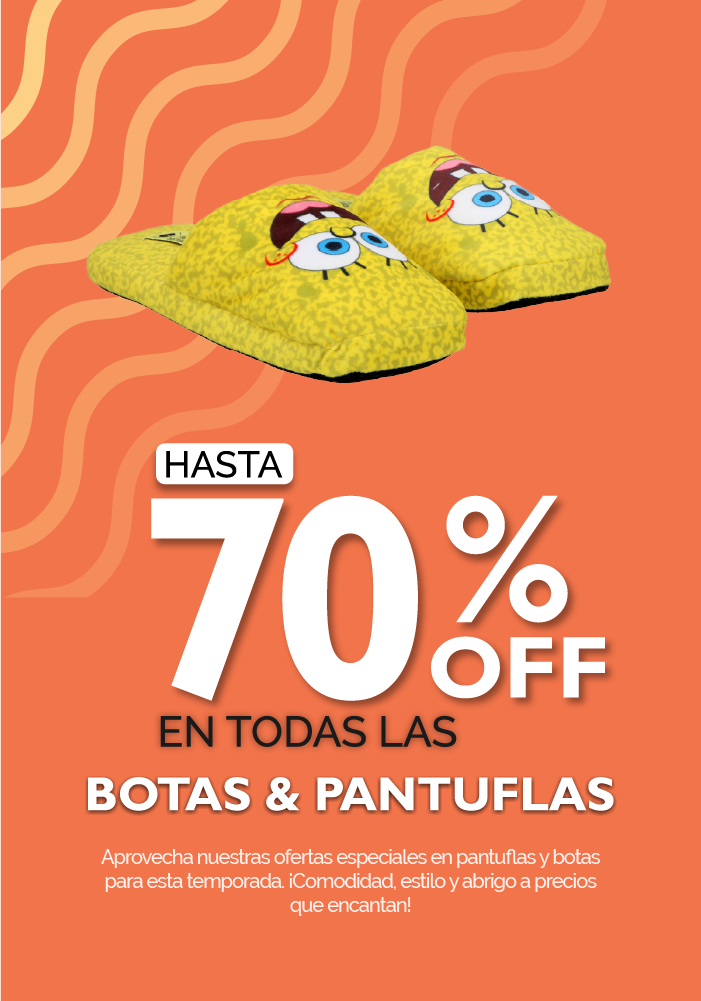 70% OFF Botas y Pantuflas