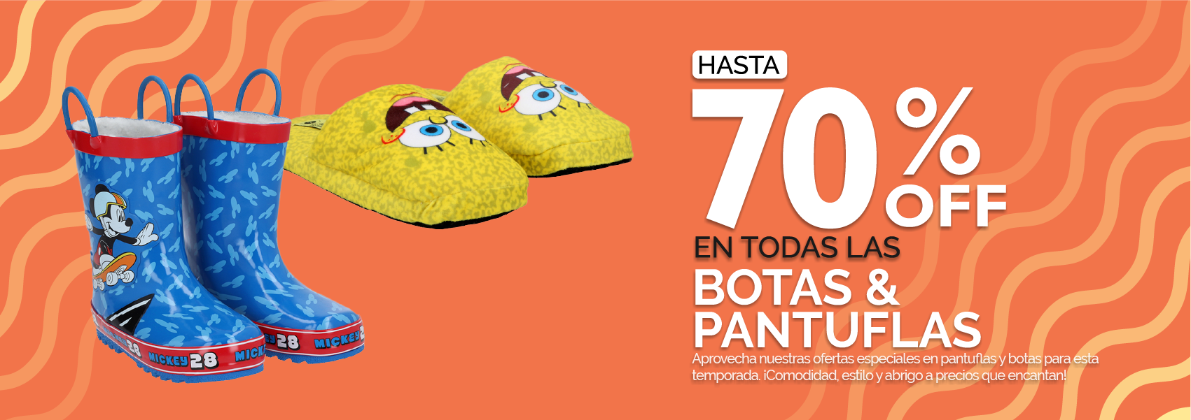 70% OFF Botas y Pantuflas