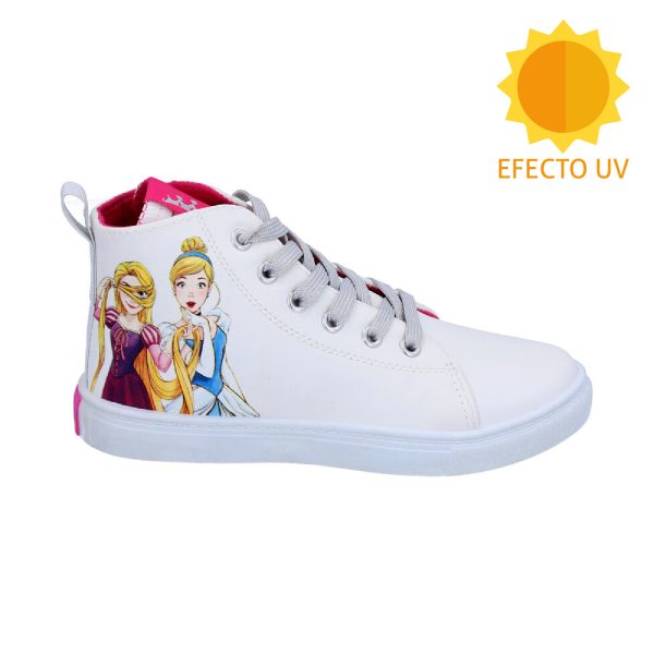 Zapatilla Princesa Disney Caña Alta Efecto UV