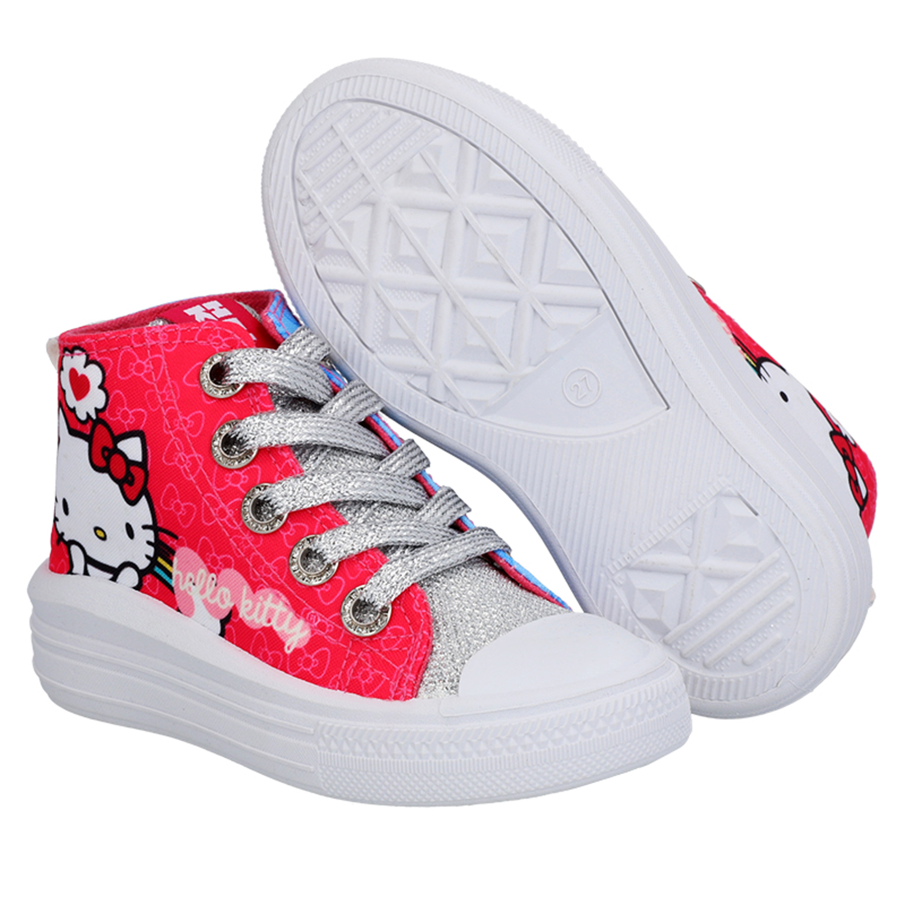 Zapatilla Hello Kitty Caña Alta Bicolor - Imagen 4