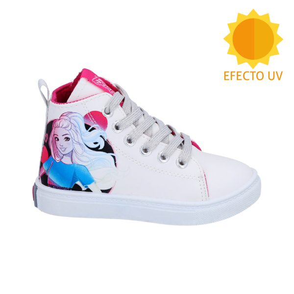 Zapatilla Barbie Caña Alta Efecto UV