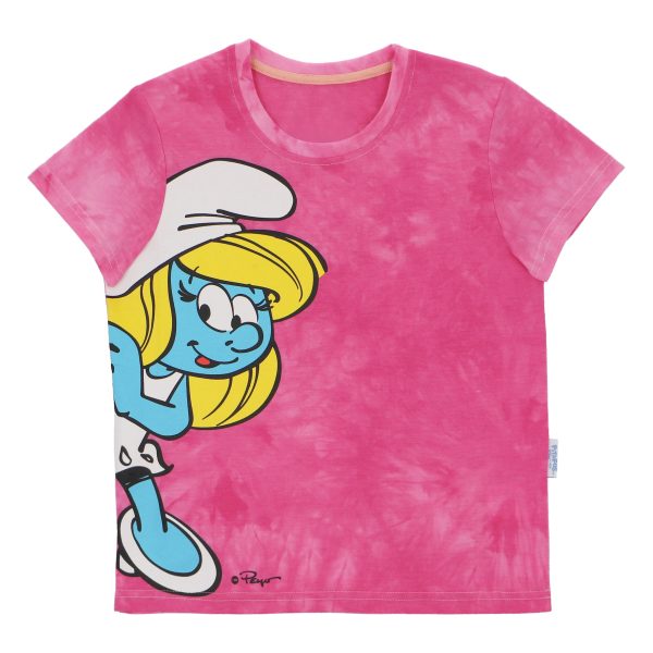 Polera Los Pitufos Tie Dye Pitufina - Imagen 2