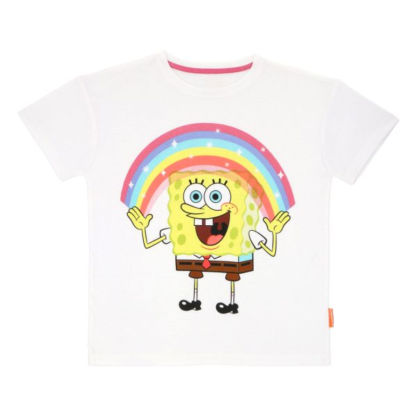 Polera Teens Bob Esponja Arcoíris