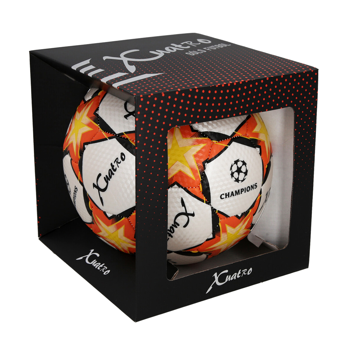 Balón de Fútbol Xuatro N°5 Naranja/Blanco - Imagen 2