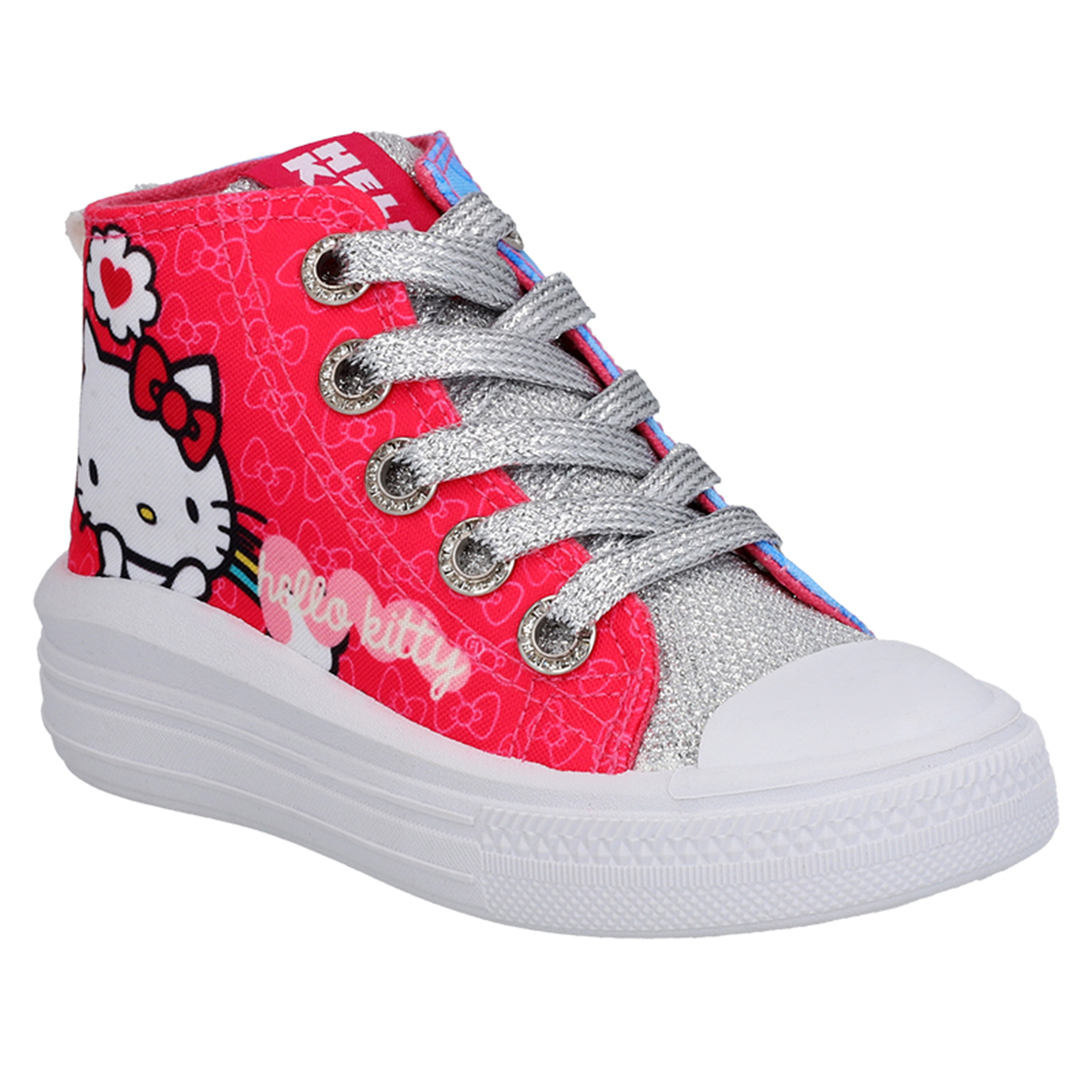 Zapatilla Hello Kitty Caña Alta Bicolor - Imagen 2